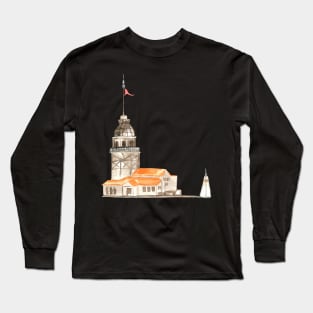 Maidens Tower, Istanbul Turkey Long Sleeve T-Shirt